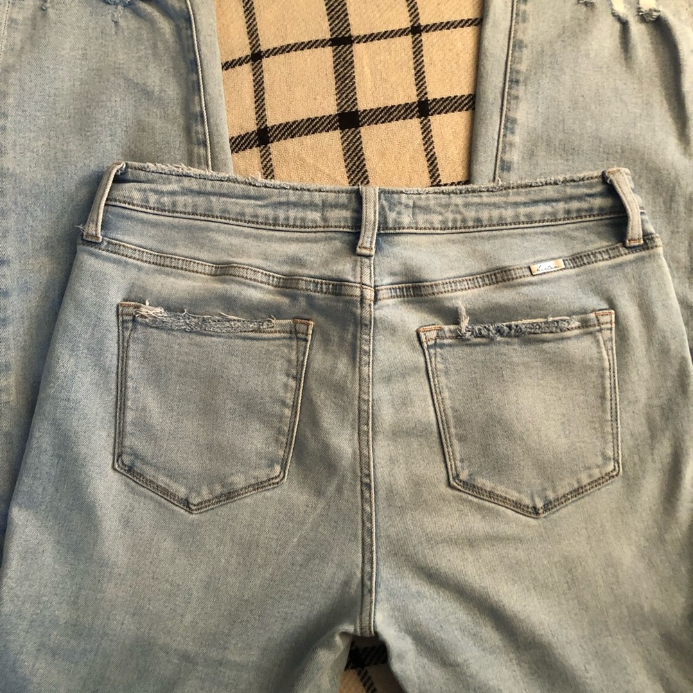 Kan Can Light Wash Women's Jeans - Casual High-Rise Back Pocket Detail